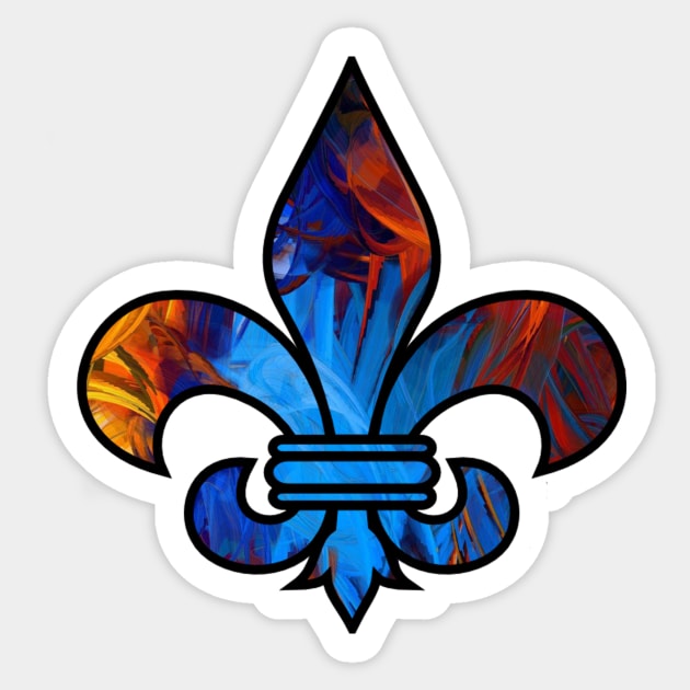 Stylized Lily Fleur de lis Sticker by shapeUP